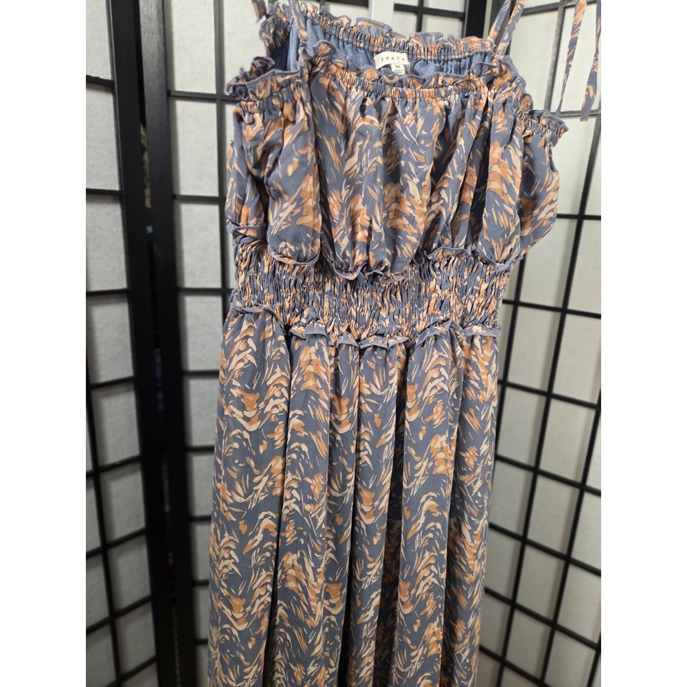 Baevely Blue Midi Dress Boho Size Medium - Picture 5 of 8